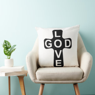 Coussin Aimez l'oreiller à lancer 20x20 de DIEU