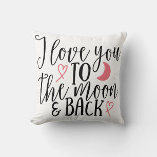 Coussin Aimez-vous à la Lune et retour Réversible