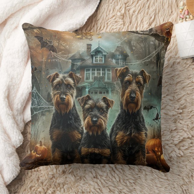 Coussin Airedale Halloween nuit chien délice (Couverture)