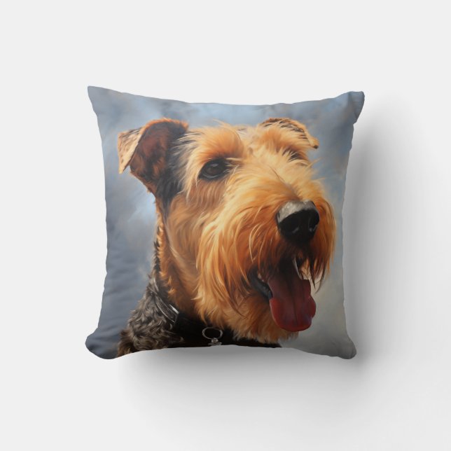 Coussin Airedale Terrier (Recto)