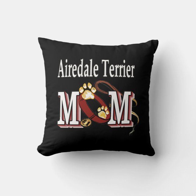 Coussin Airedale Terrier MOM (Recto)