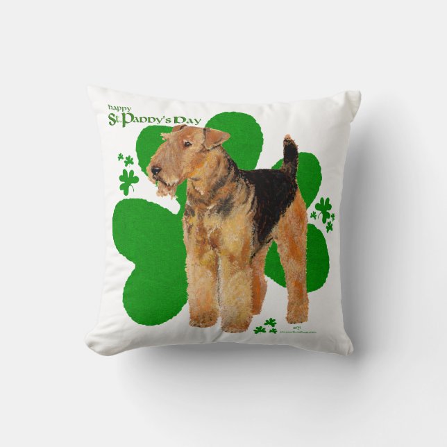 Coussin Airedale Terrier St Paddy (Recto)