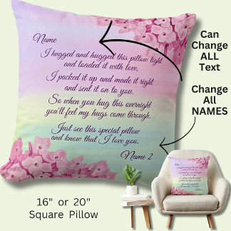 Coussin Ajouter des noms, modifier n'importe quel texte - 
