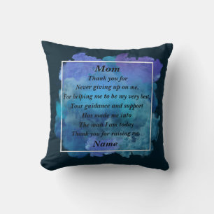 Coussin Ajouter un nom Changer le texte Merci Maman Fête d