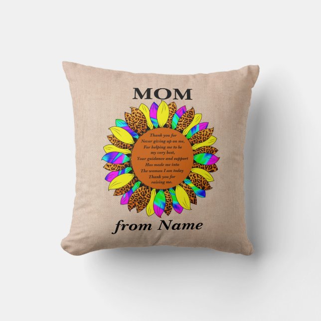 Coussin Ajouter un nom Modifier le texte Fête des mères Lé (Recto)