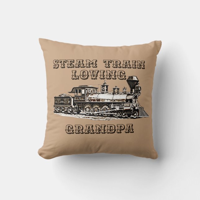Coussin Ajouter un nom Modifier le texte Train à vapeur am (Recto)