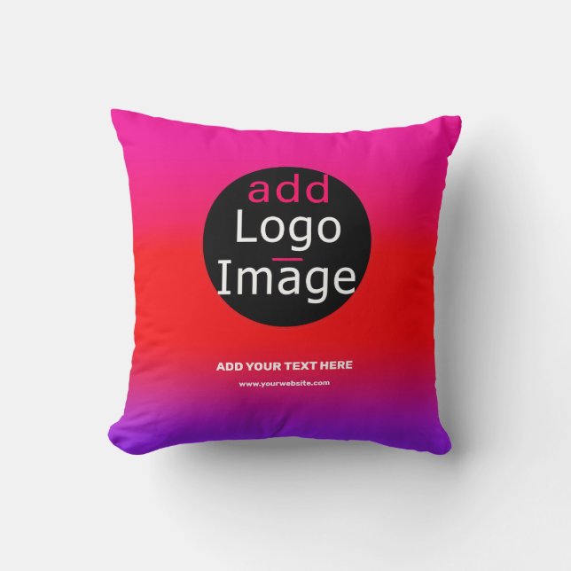 Coussin Ajouter Votre Logo Personnalisable Business Magent (Recto)