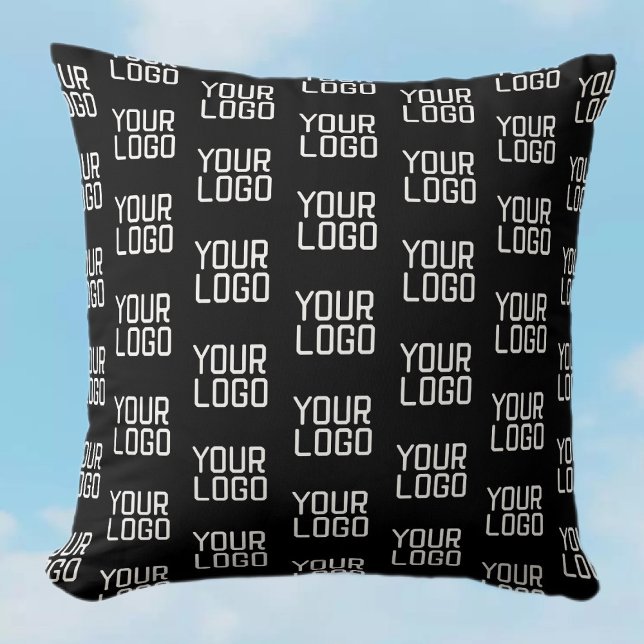 Coussin Ajouter votre logo Répéter Motif Modèle modifiable (Créateur téléchargé)