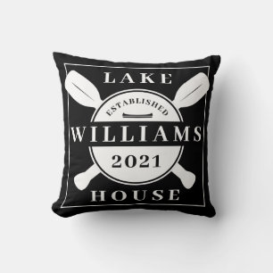 Coussin Ajouter votre nom et votre année   Lake House