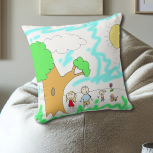 Coussin Ajoutez le travail artistique de votre enfant à ce