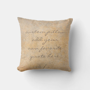 Coussin ajoutez votre décor de maison de sépia affligé par