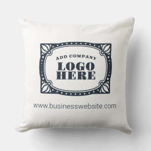 Coussin Ajoutez votre logo de marque d'entreprise Nom Adre