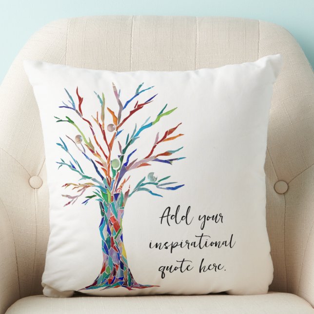 Coussin Ajoutez Votre Propre Citation Ou Message Inspirant (Créateur téléchargé)