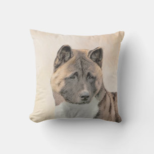 Coussin Akita Peinture - Cute Original Chien Art