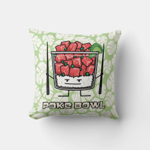 Coussin Aku de baguettes de salade de poisson cru d'Hawaï