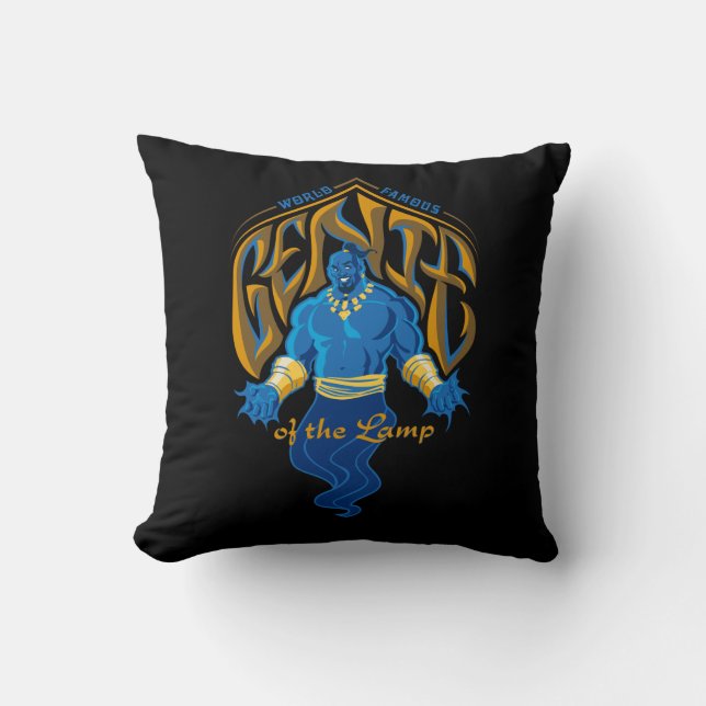 Coussin Aladin| Génie de la Lampe célèbre dans le monde (Recto)