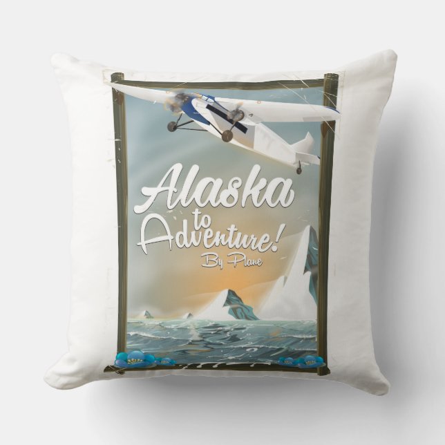 Coussin Alaska À l'aventure ! (Recto)