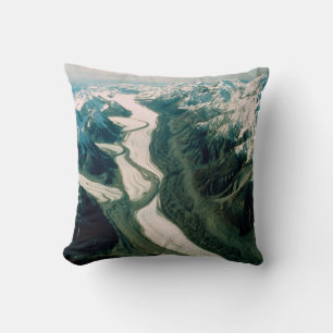 Coussin Alaska Mountain Range-Vue aérienne