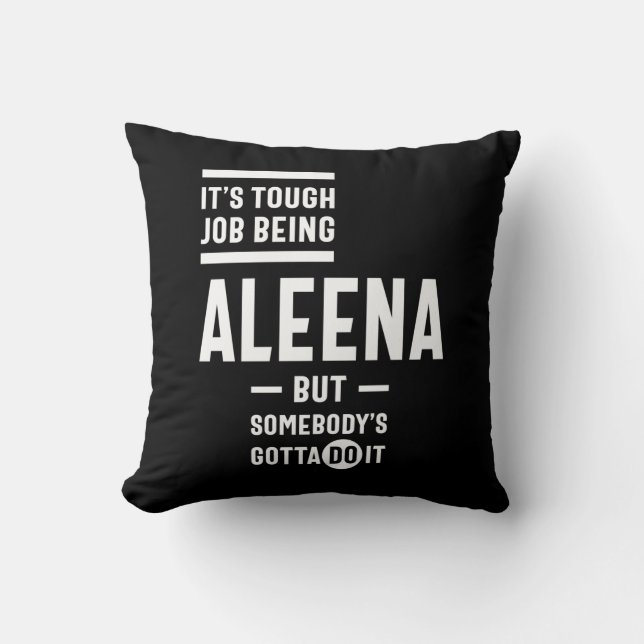 Coussin Aleena Nom personnalisé Anniversaire (Recto)