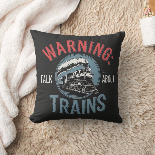 Coussin Alerte passionné de train (Couverture)