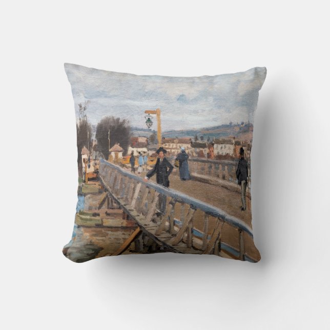 Coussin Alfred Sisley - Footbridge à Argenteuil (Recto)