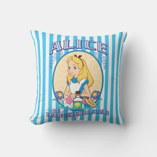 Coussin Alice au pays des merveilles - Cadre (Recto)