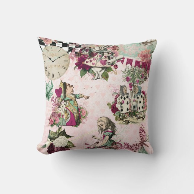 Coussin Alice au pays des merveilles Élégant (Recto)