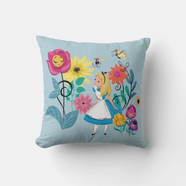 Coussin Alice au pays des merveilles| Les Fleurs des pays  (Recto)