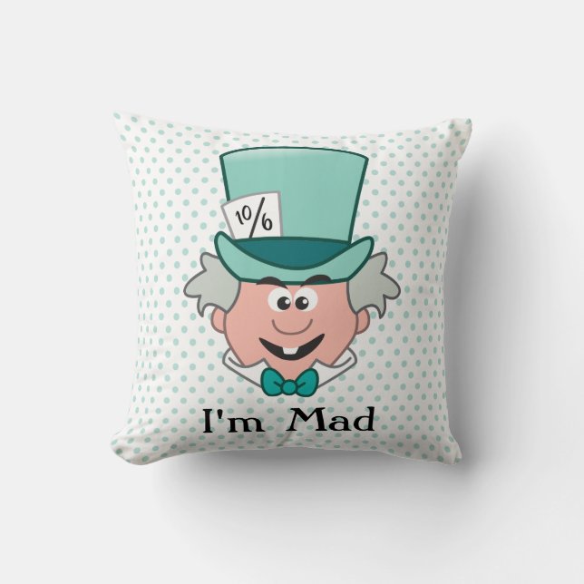 Coussin Alice au pays des merveilles| Mad Hatter Emoji (Recto)