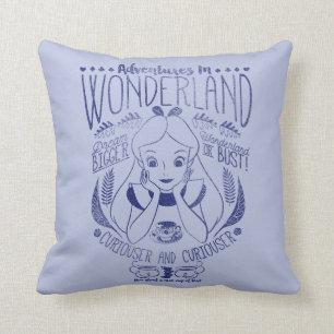 Coussin Alice  Aventures Au Pays Des Merveilles