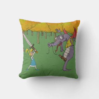 Coussin Alice combattant le Jabberwocky