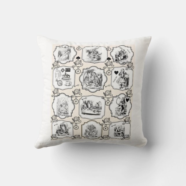 Coussin Alice Dans Le Cushion Wanderland (Verso)