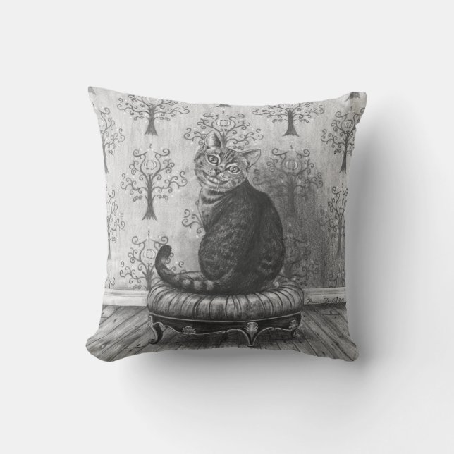 Coussin Alice de chat de Cheshire dans le coussin (Recto)