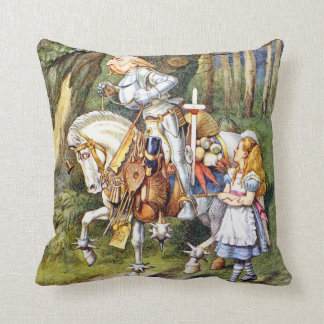 Coussin Alice et le chevalier blanc au pays des merveilles