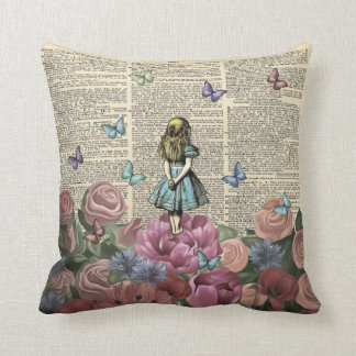 Coussin Alice jardin au pays des merveilles - pays des