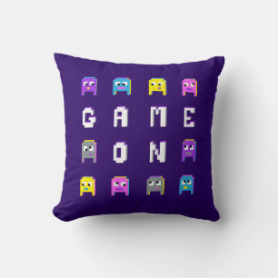 Coussin Alien pixels créatures jeu sur les filles personna