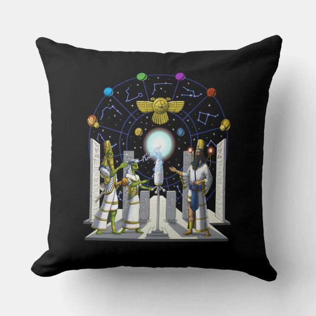 Coussin Aliens Anunnaki (Recto)