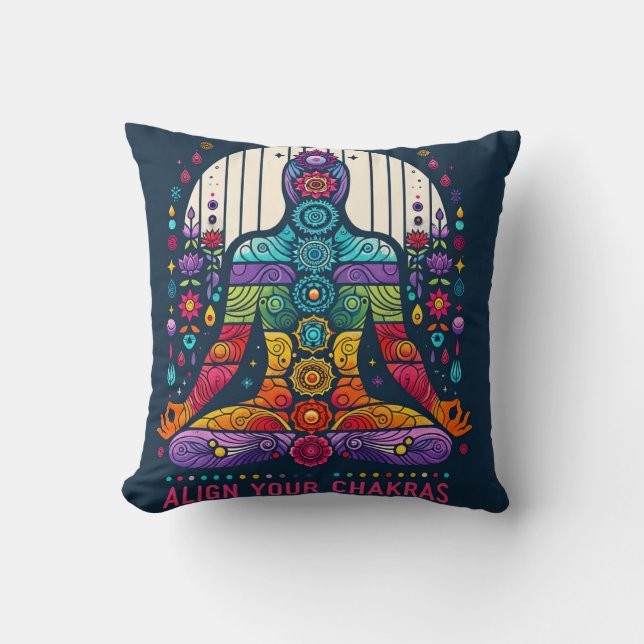 Coussin Alignement de Chakra - Énergie dynamique (Recto)