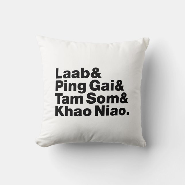 Coussin Alimentation de la rue laotienne (Recto)