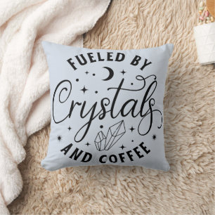 Coussin Alimenté par les cristaux et le café Halloween cél