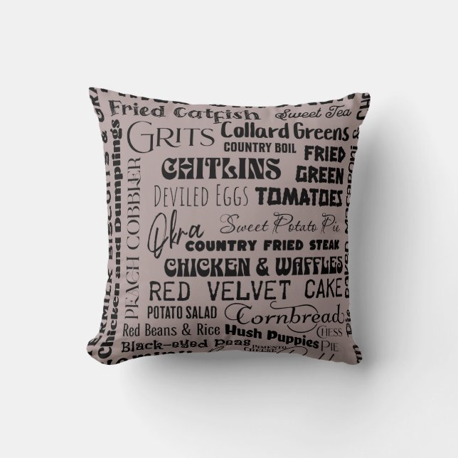 Coussin Aliments du Sud (Recto)