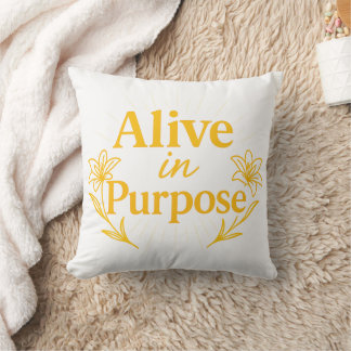 Coussin Alive in Purpose Easter 2026 Throw Pillow
