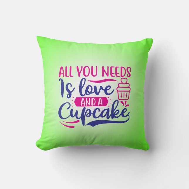 Coussin All You Needs is Love And Cupcake-67518 (Recto)