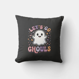 Coussin Allons-y les fantômes Conception graphique de fant