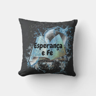 Coussin Almofada com Livro e Splash de Água