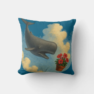 Coussin Almofada Quadrada Whale & Bowl Of Petunias