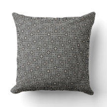 Almohada elegante patron blanco y negro