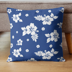 Coussin Aloha Blue Classic Hawaiian Motif sans fil