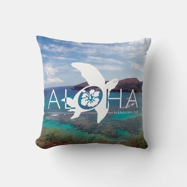 Coussin Aloha Hawaii Honu Turtle (Recto)
