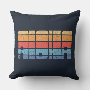 Coussin Aloha Retro Thème Tropical Distressed Houseréchauf